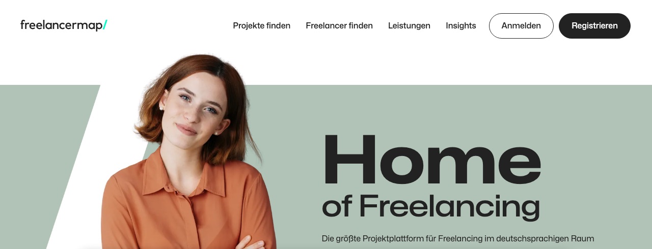 Bildschirmfoto: freelancermap