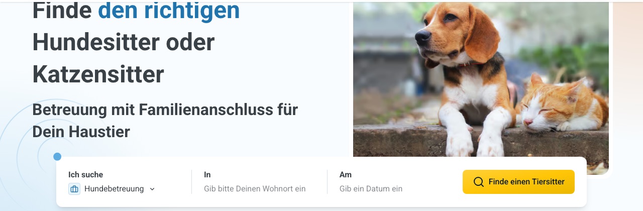 Bildschirmfoto: Pawshake